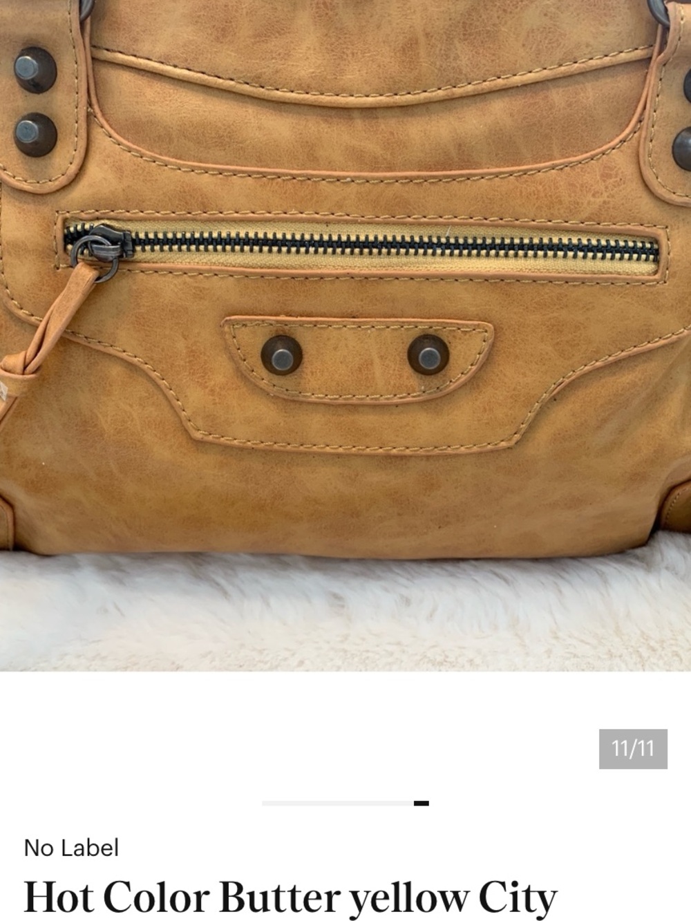 Butter Yellow Women’s City Tote handbag - Picture 6 of 8